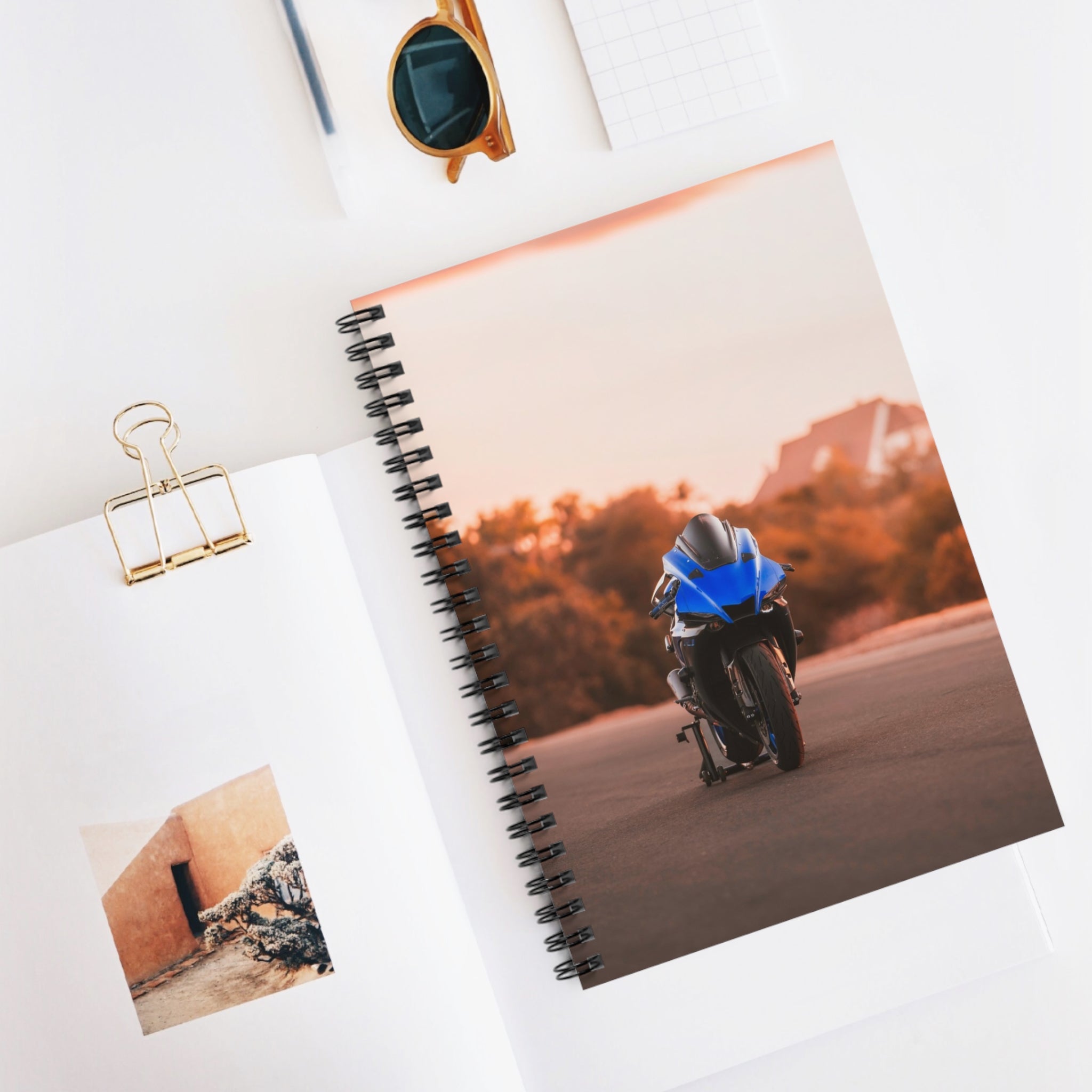 Yamaha R1 Motorcycle Spiral Notebook #024 - Throttle Designs