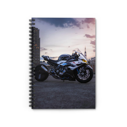 BMW S1000RR Drag Spec Motorcycle Spiral Notebook #003 - Throttle Designs