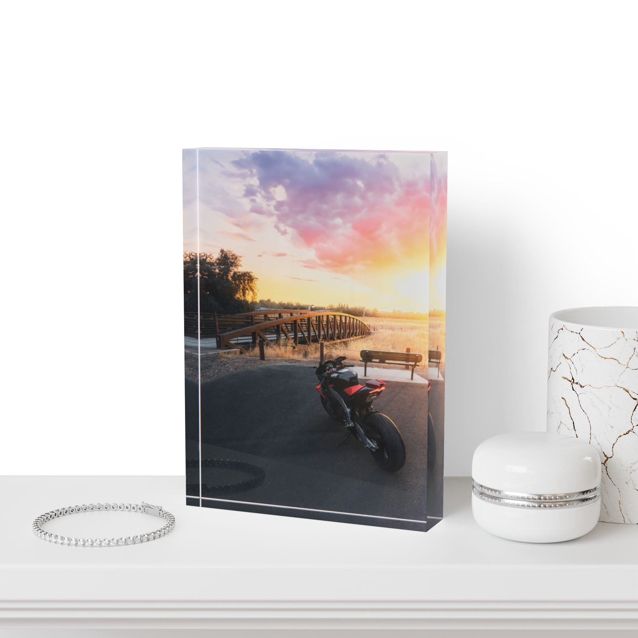 Aprilia RSV4 Motorcycle Acrylic Photo Block #008 - Throttle Designs