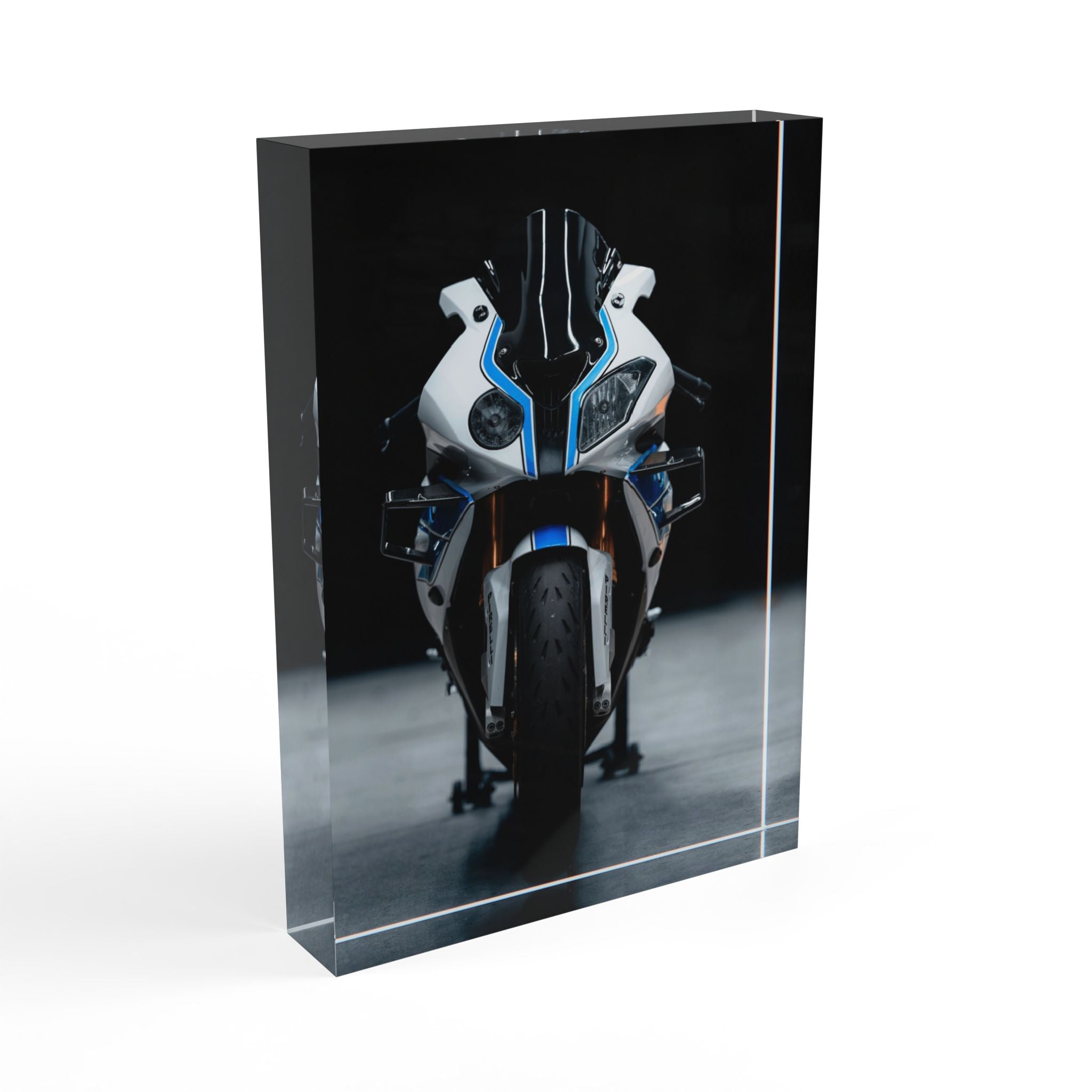 BMW S1000RR HP4 Motorcycle Acrylic Photo Block #002 - Throttle Designs