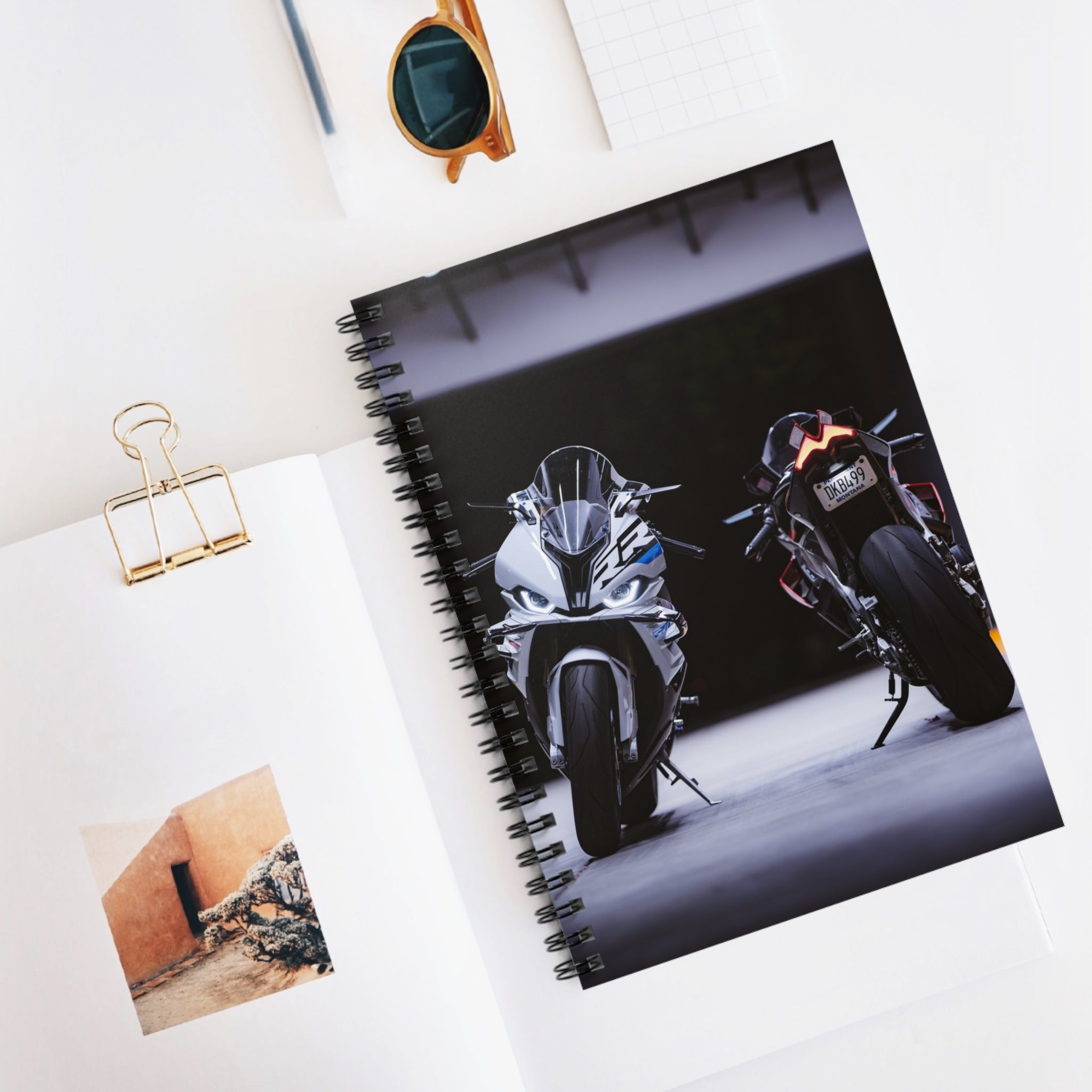 BMW S1000RR and Aprilia RSV4 Motorcycle Spiral Notebook #001 - Throttle Designs