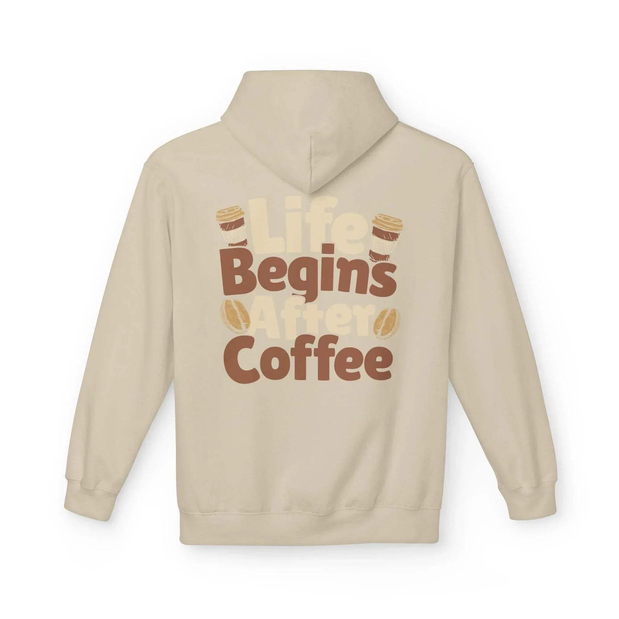 Cozy Life Begins After Coffee Fleece Pullover Hoodie