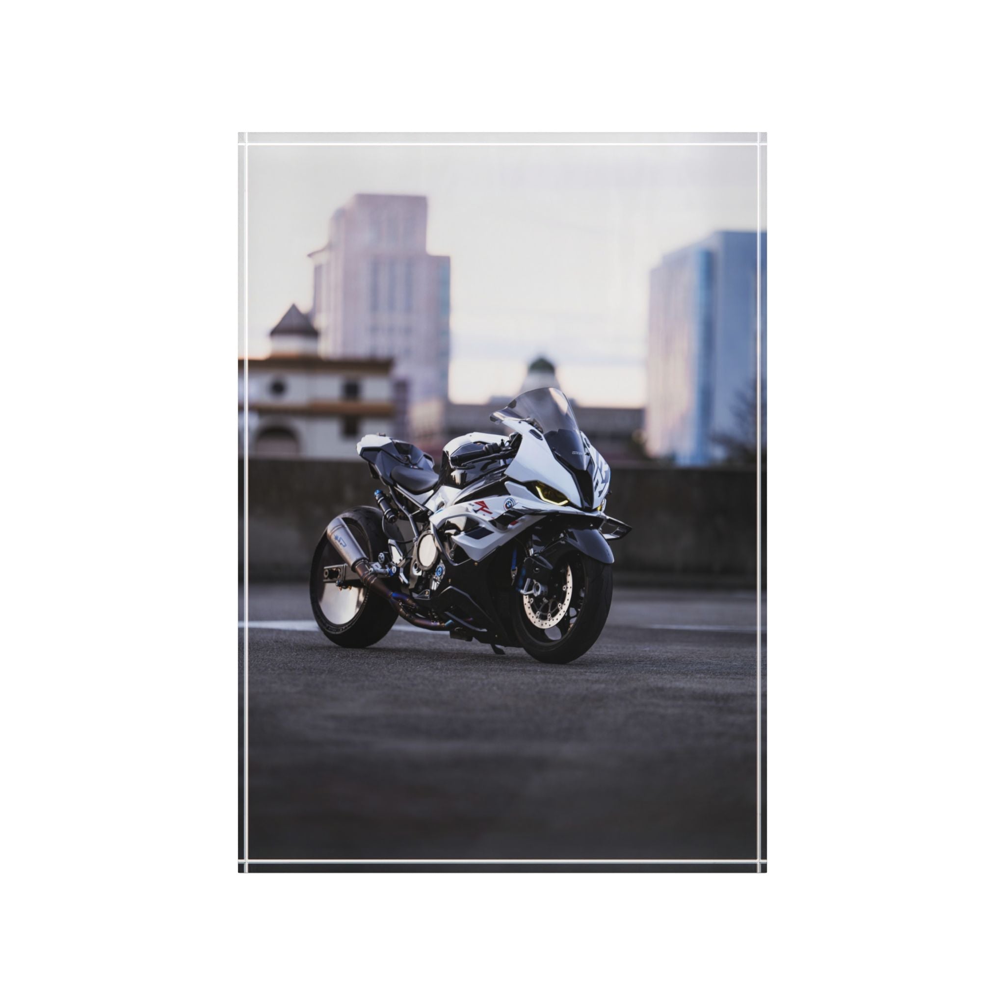 BMW S1000RR Drag Spec Motorcycle Acrylic Photo Block #011 - Throttle Designs