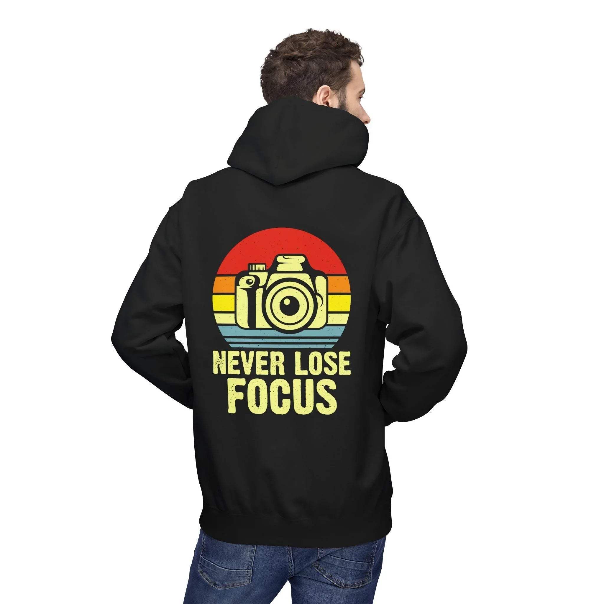 Ultimate Comfort Hoodie for Photographers: "Stay Focused" Fleece Design