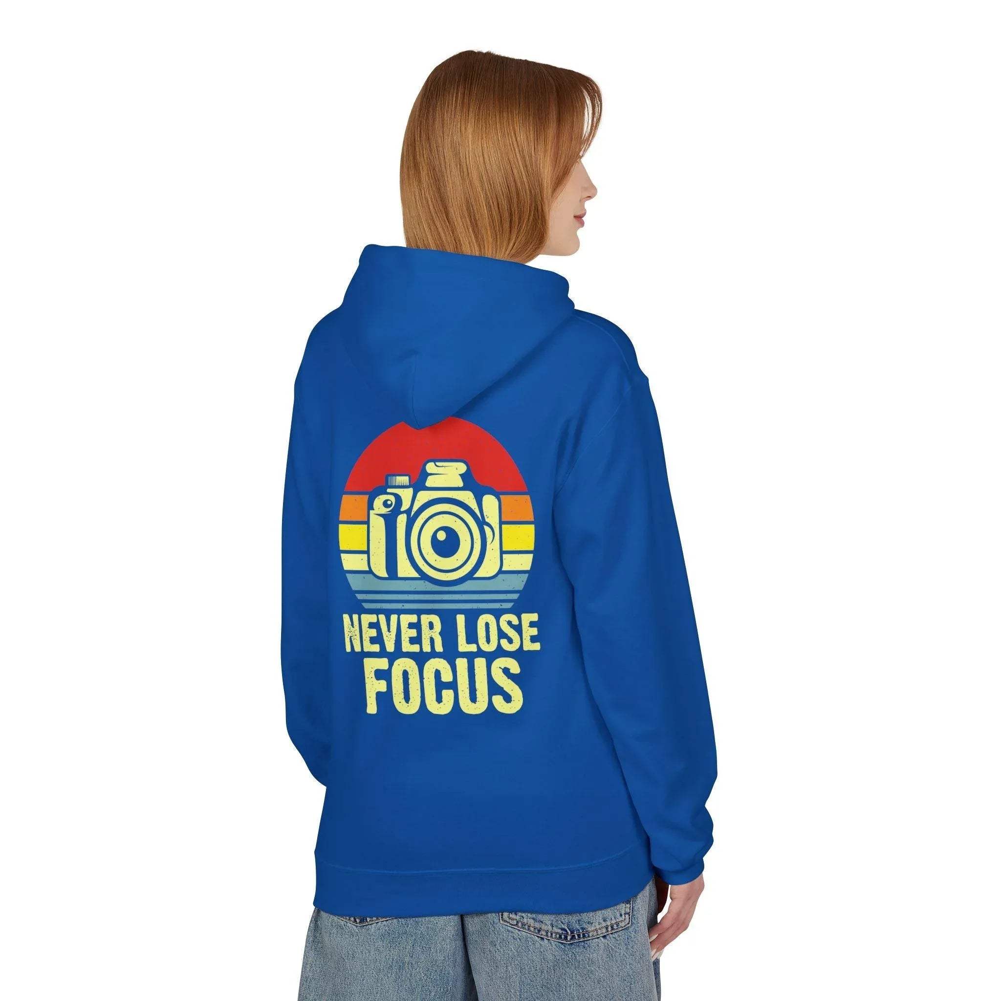 Ultimate Comfort Hoodie for Photographers: "Stay Focused" Fleece Design