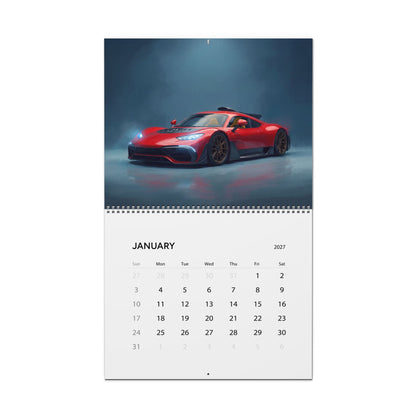 2027 Super Cars Artwork Calendar | Exotic Sports Car Wall Calendar