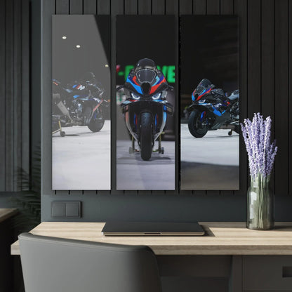 BMW M1000RR 3-Piece Acrylic Wall Art #002 for Enthusiasts