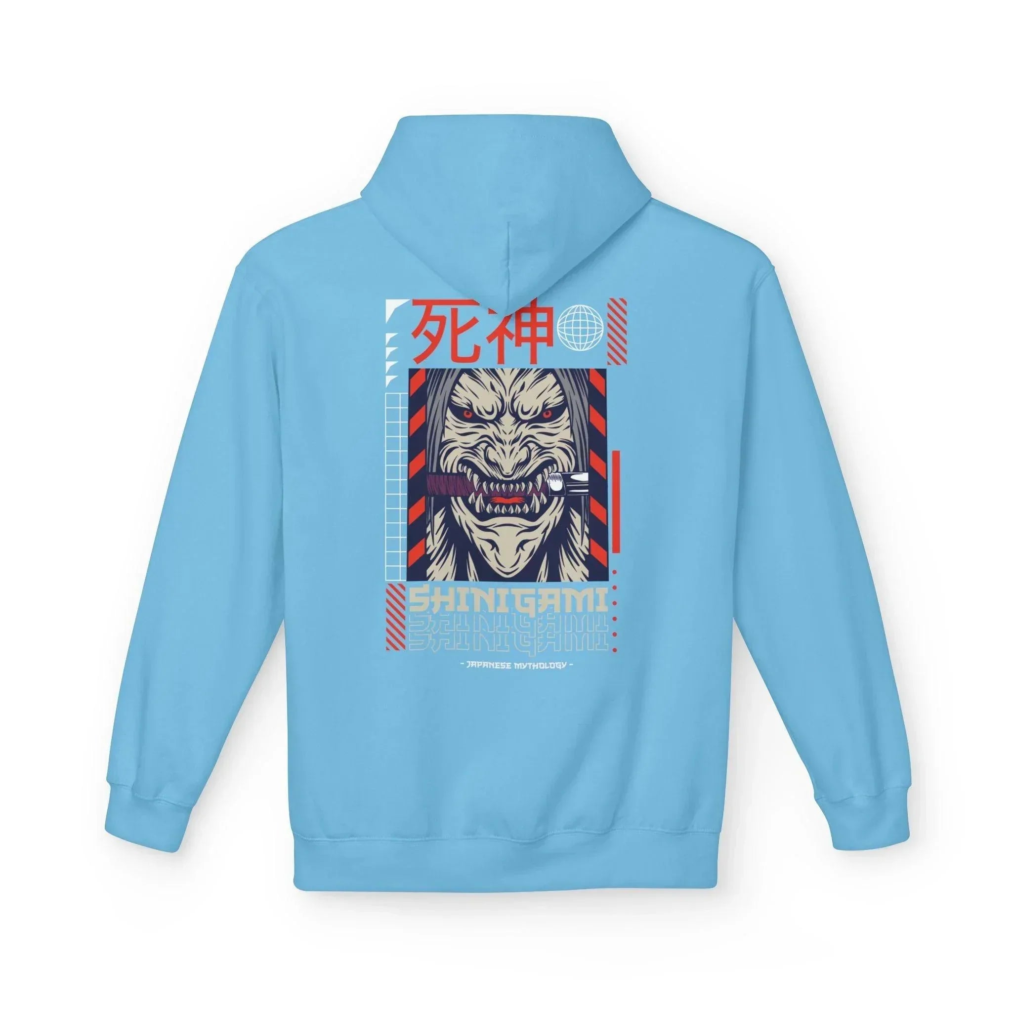 Shinigami-Inspired Japanese Streetwear Fleece Hoodie - Comfort Meets Cultural Style