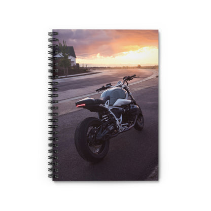 BMW R Nine T Motorcycle Spiral Notebook #004 - Throttle Designs