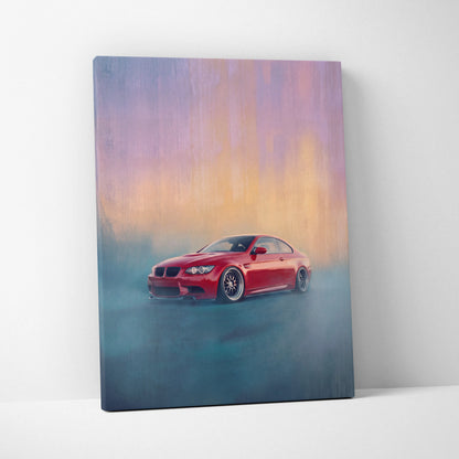 BMW M3 Inspired Automotive Wall Art, High Performance German Coupe Canvas Print