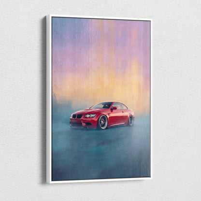 BMW M3 Inspired Automotive Wall Art, High Performance German Coupe Canvas Print
