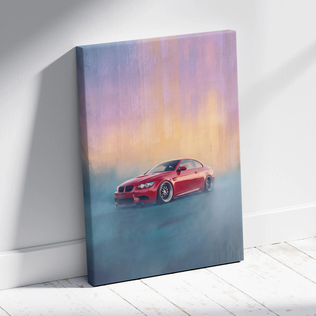 BMW M3 Inspired Automotive Wall Art, High Performance German Coupe Canvas Print