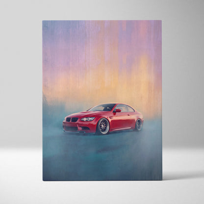 BMW M3 Inspired Automotive Wall Art, High Performance German Coupe Canvas Print