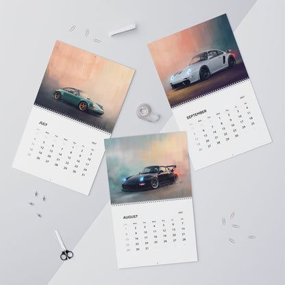 2027 Classic Porsche Inspired Artwork Calendar | Porsche 911 Inspired Wall Calendar