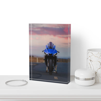 Yamaha R1 Motorcycle Acrylic Photo Block #006 - Throttle Designs