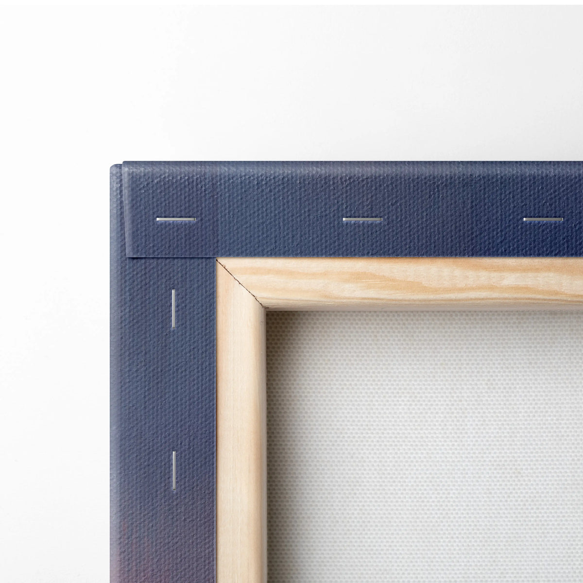 Navy blue canvas frame with light wood border for lamborghini aventador inspired premium automotive wall decor