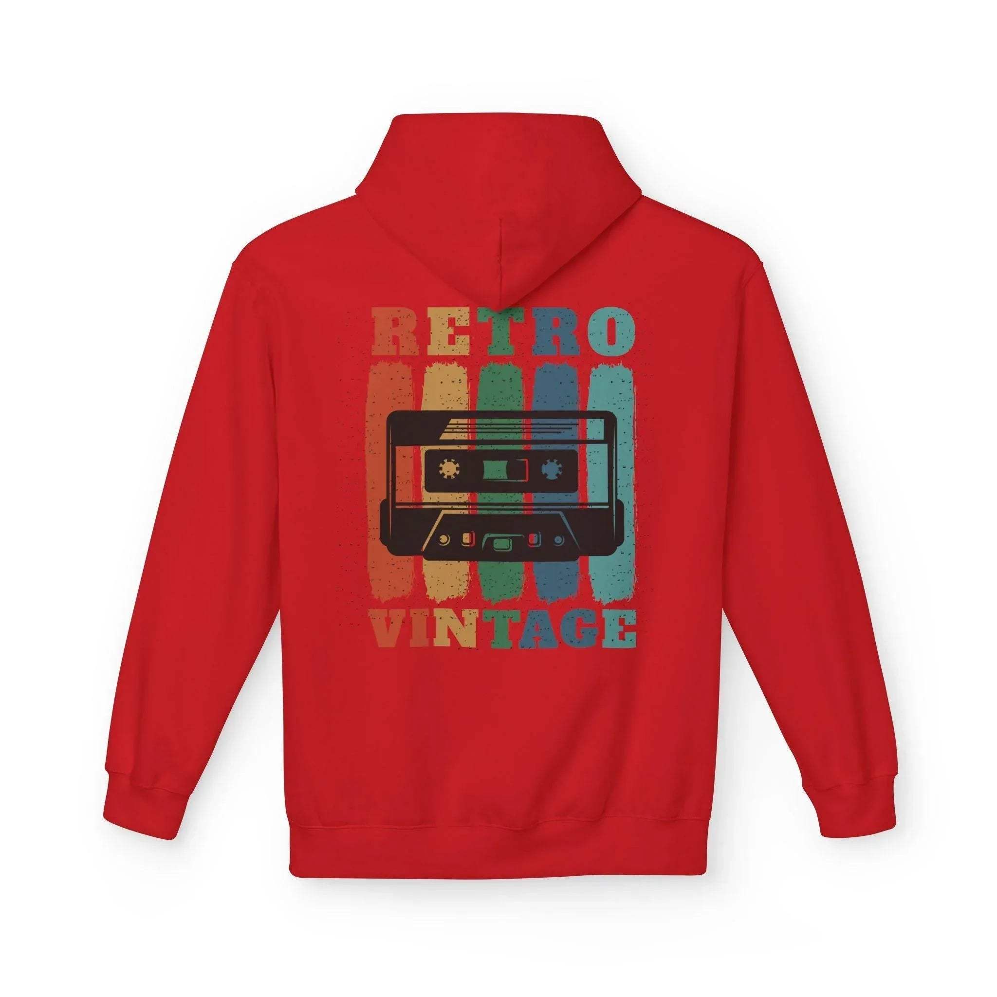 Cozy Retro Vibes: Premium Vintage Cassette Fleece Hoodie
