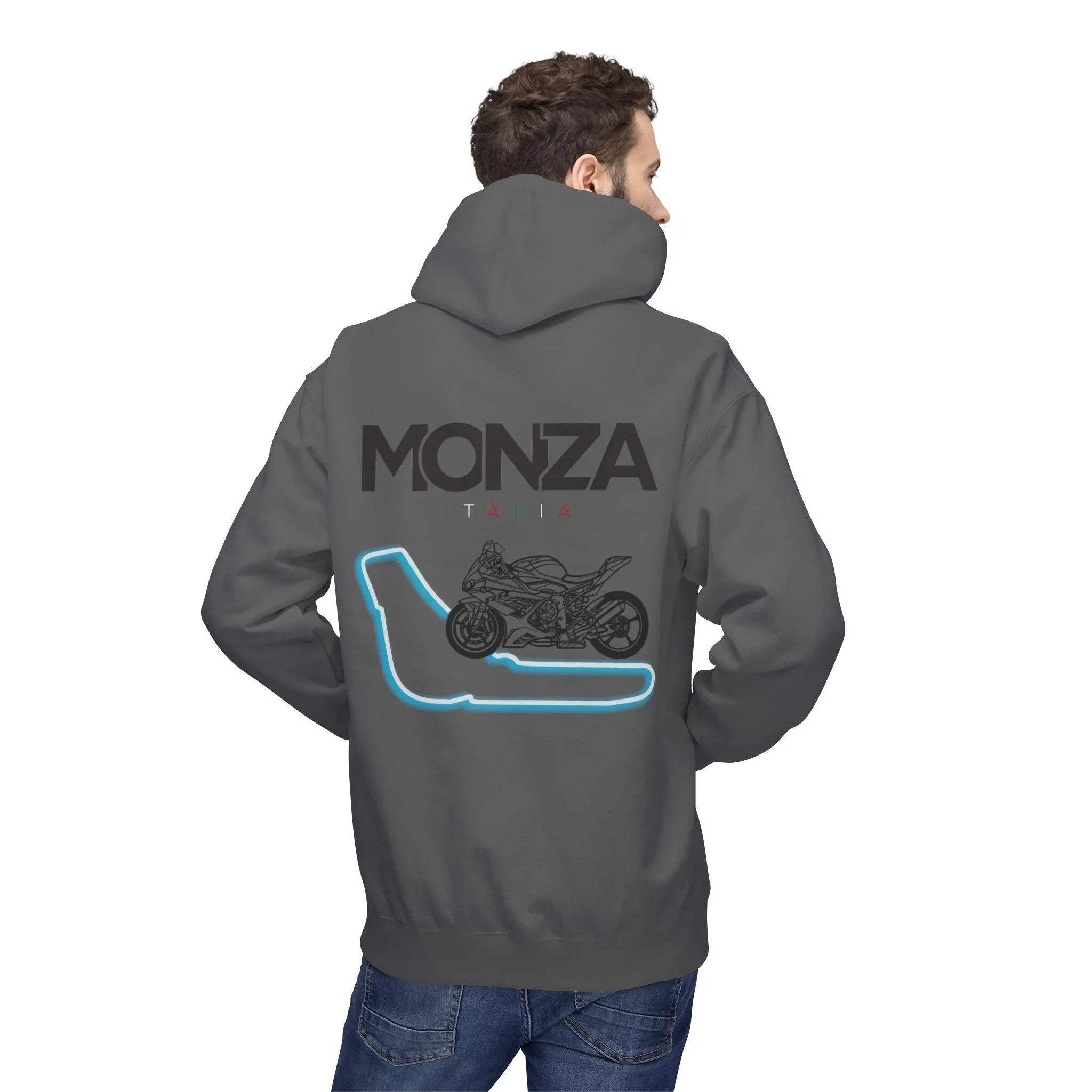 BMW Inspired S1000RR Monza Italia Race Track Fleece Hoodie for Style and Comfort