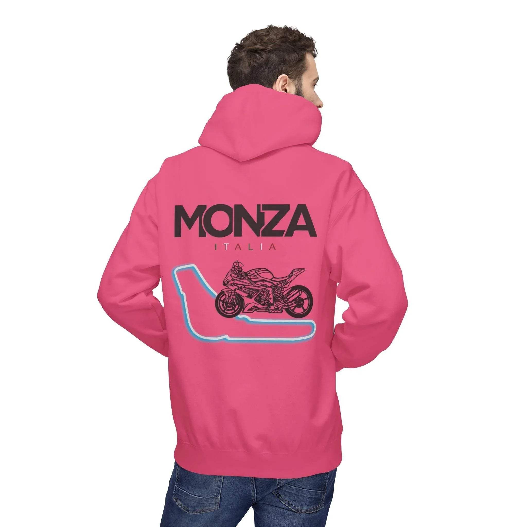 BMW Inspired S1000RR Monza Italia Race Track Fleece Hoodie for Style and Comfort