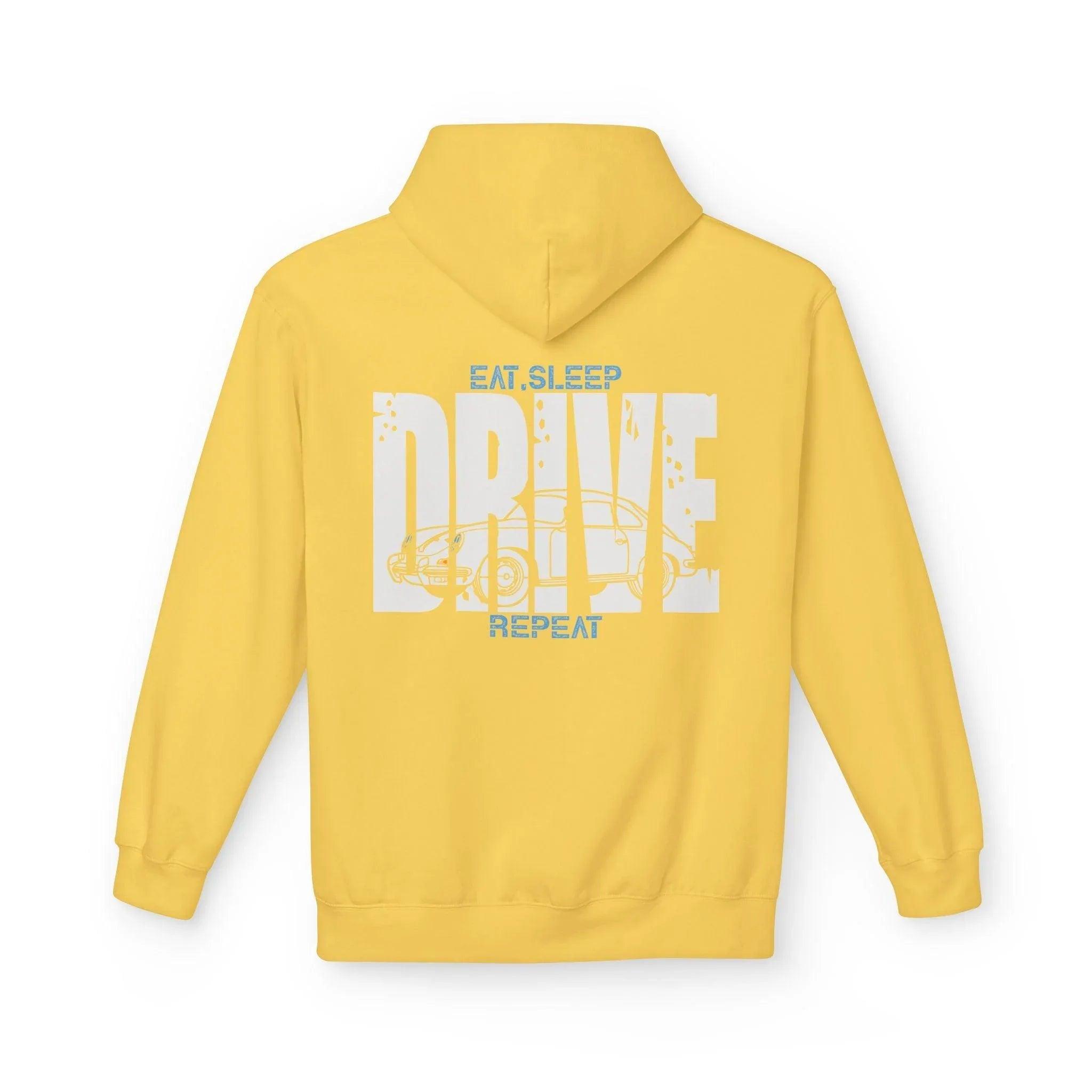 Classic Porsche 356 DRIVE Fleece Hoodie for Car Enthusiasts