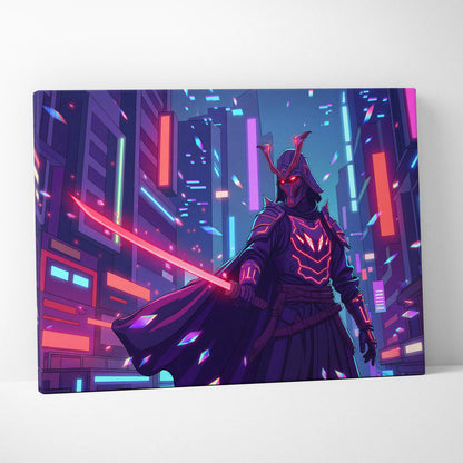 Vaporwave Neon Canvas Fantasy - Vaporwave Pink Purple Living Room Synthwave Dreamy Mood Retro Futurism Wall Decor Canvas