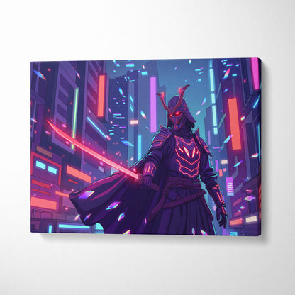 Vaporwave Neon Canvas Fantasy - Vaporwave Pink Purple Living Room Synthwave Dreamy Mood Retro Futurism Wall Decor Canvas