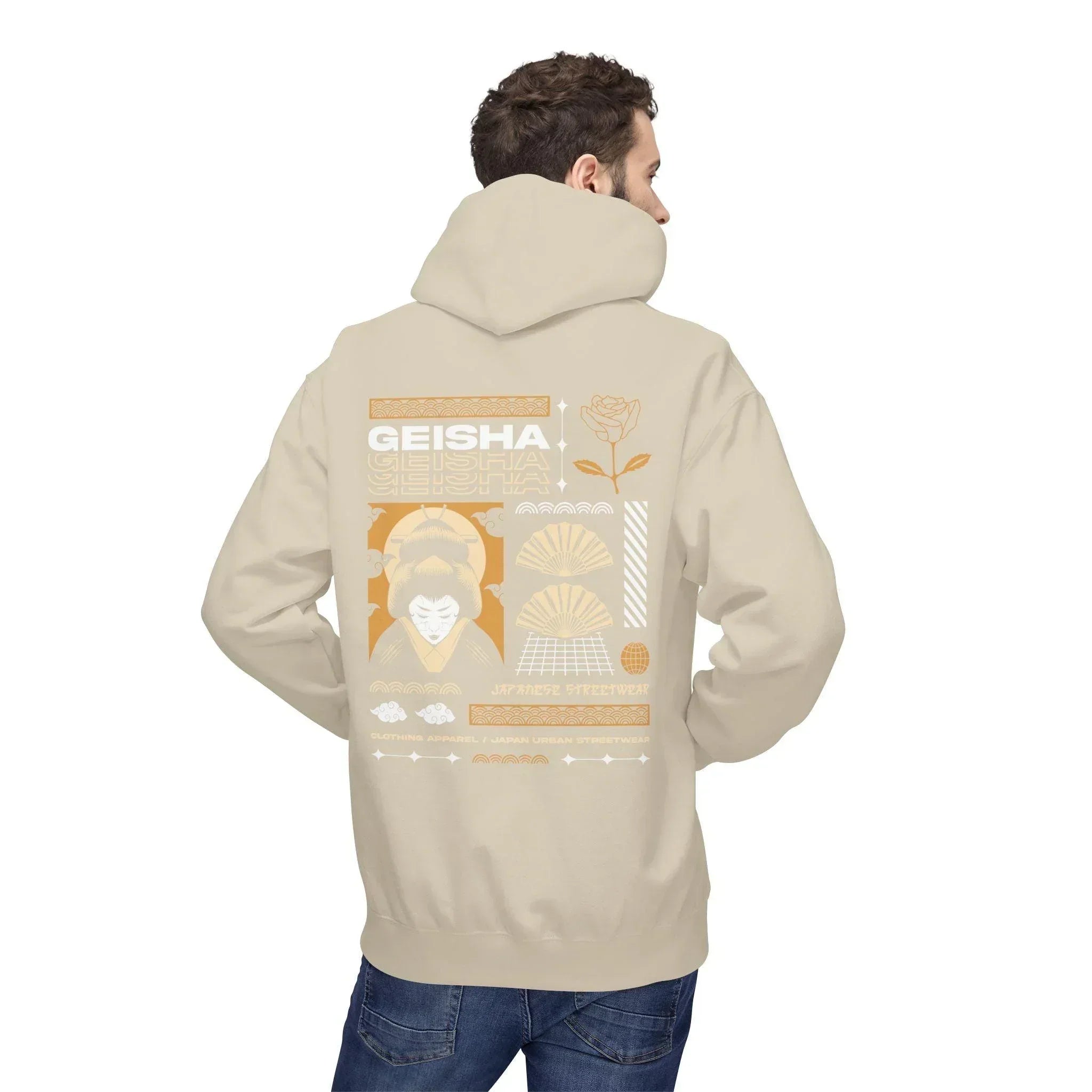 Stylish Geisha-Inspired Fleece Hoodie for Ultimate Streetwear Comfort