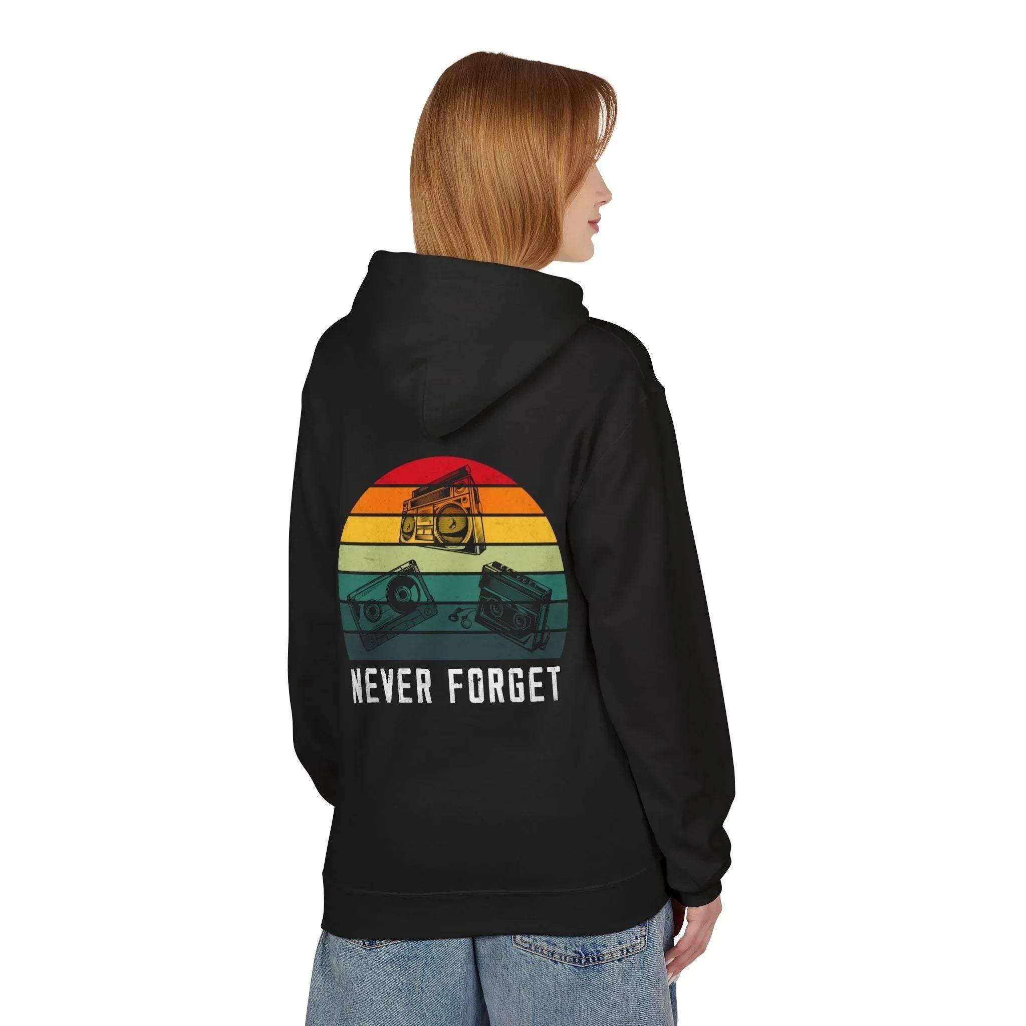 Cozy Vintage Vibes Music Fleece Hoodie for Ultimate Comfort
