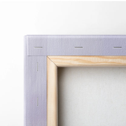 Light purple canvas with natural wood frame featuring mcLaren p1 inspired premium automotive wall decor