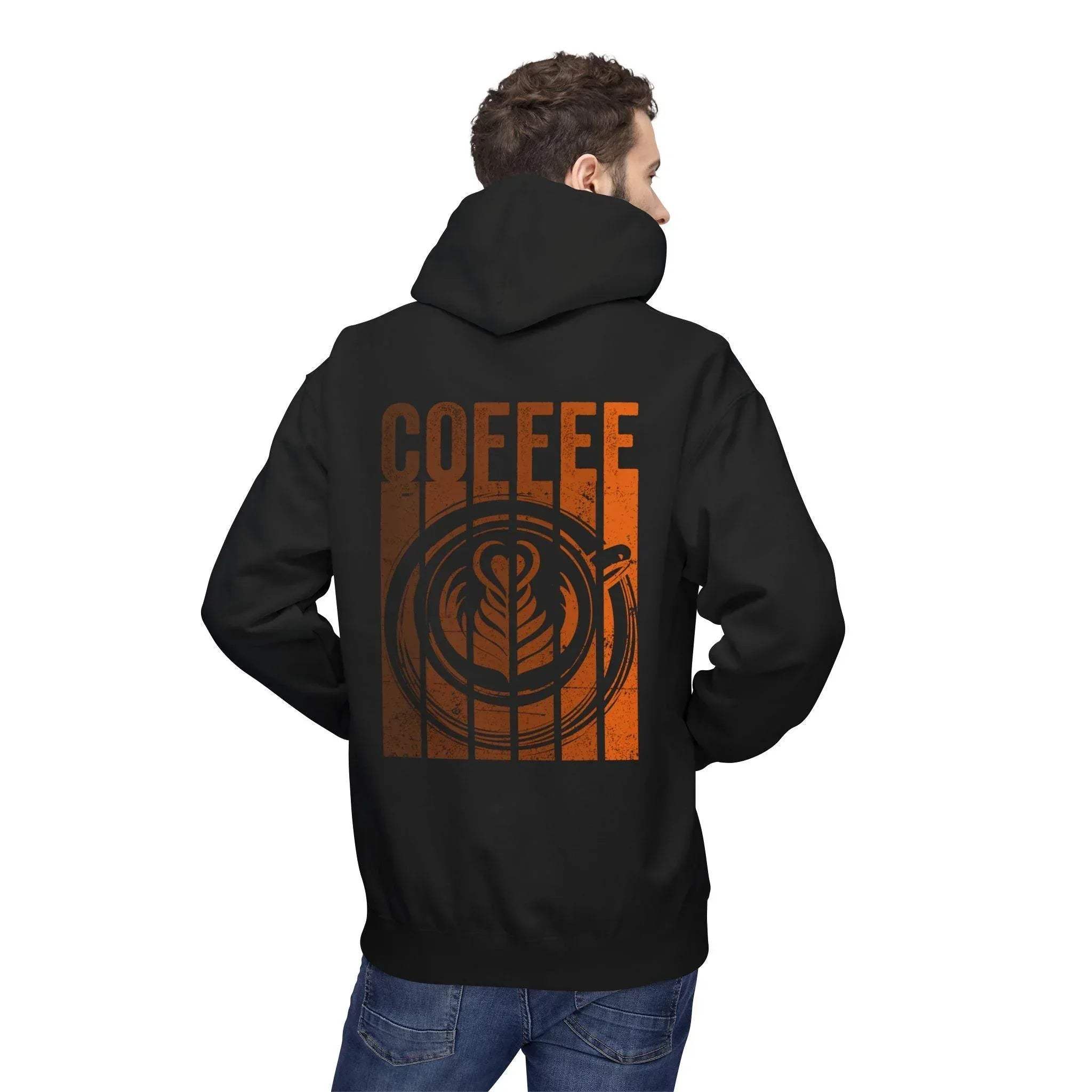 Chic Designer Coffee Fleece Pullover Hoodie for Ultimate Comfort