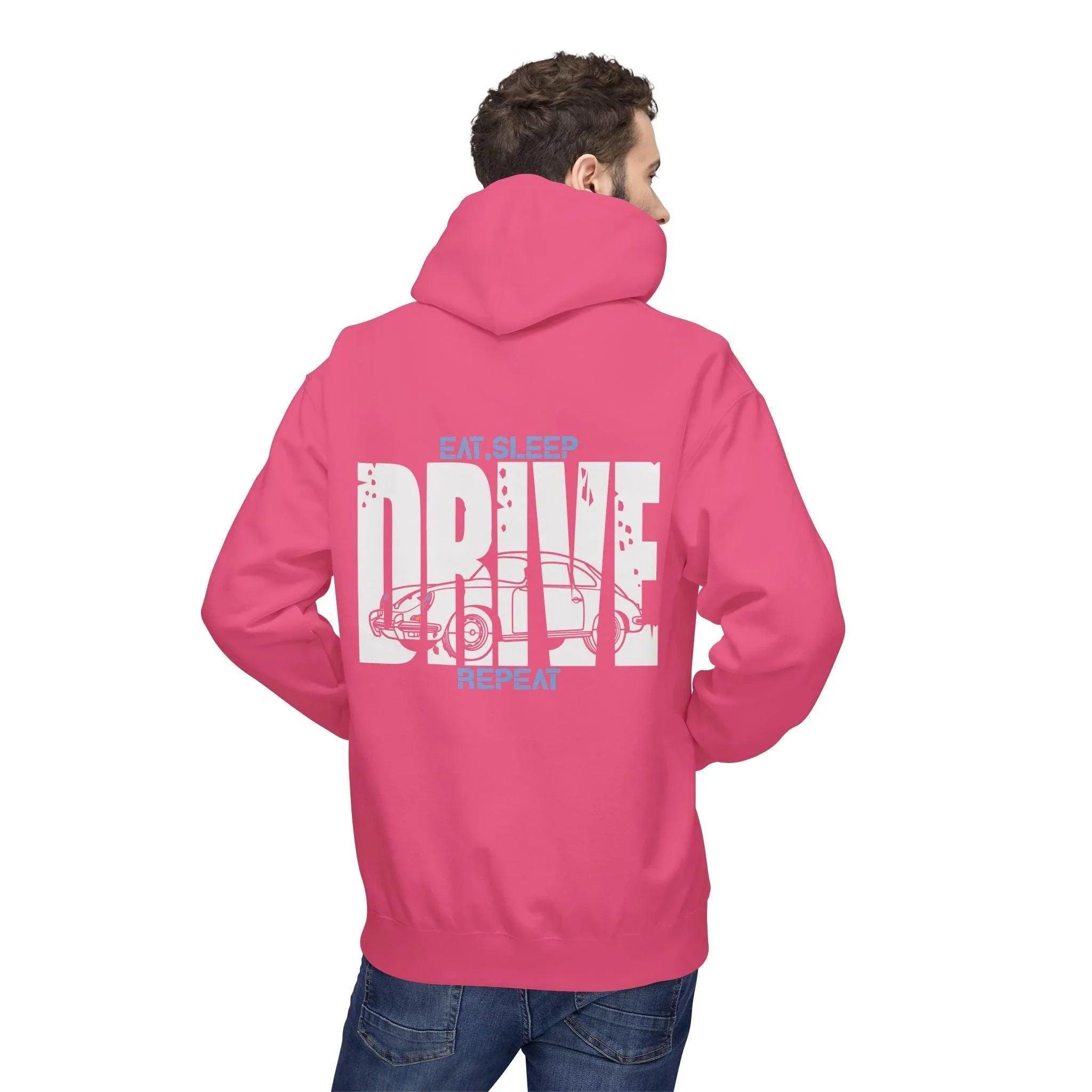 Classic Porsche 356 DRIVE Fleece Hoodie for Car Enthusiasts