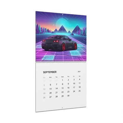 2027 JDM Vaporwave Art Calendar – Iconic Japanese Cars & Retro Futuristic Neon Artwork