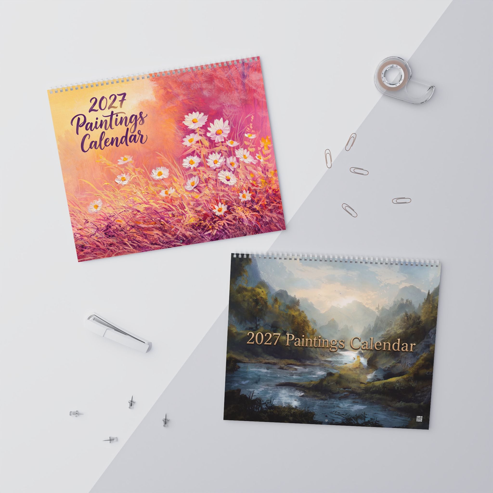 2027 Painting Artwork Wall Calendar – Colorful Artistic Designs & Beautiful Painted Art Collection