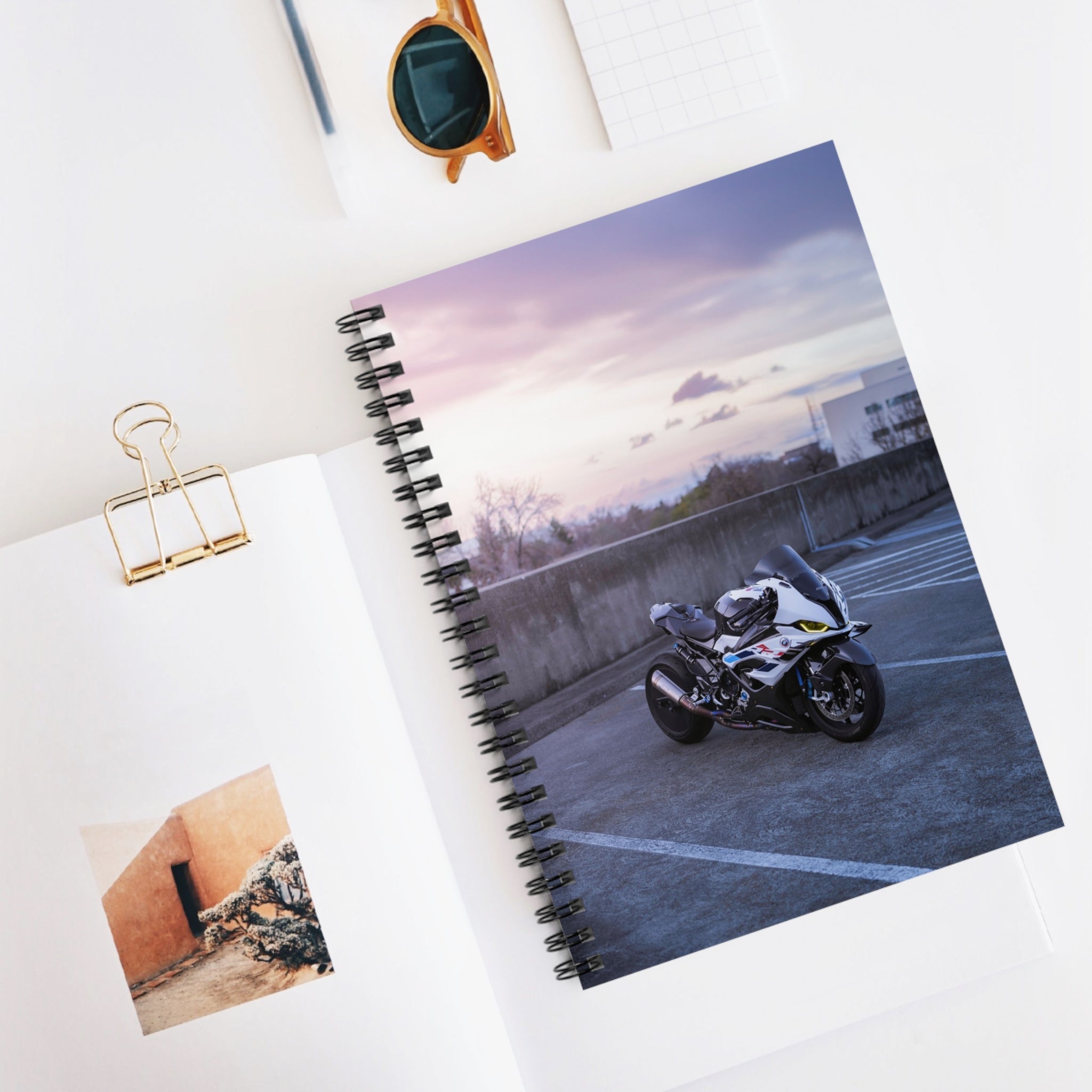 BMW S1000RR Drag Spec Motorcycle Spiral Notebook #005 - Throttle Designs