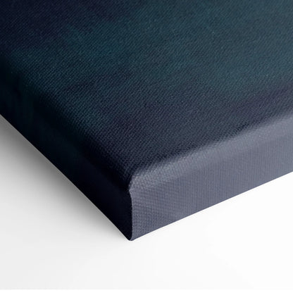 Dark teal Lamborghini Huracán inspired canvas print with textured woven surface and slightly raised edges for wall art