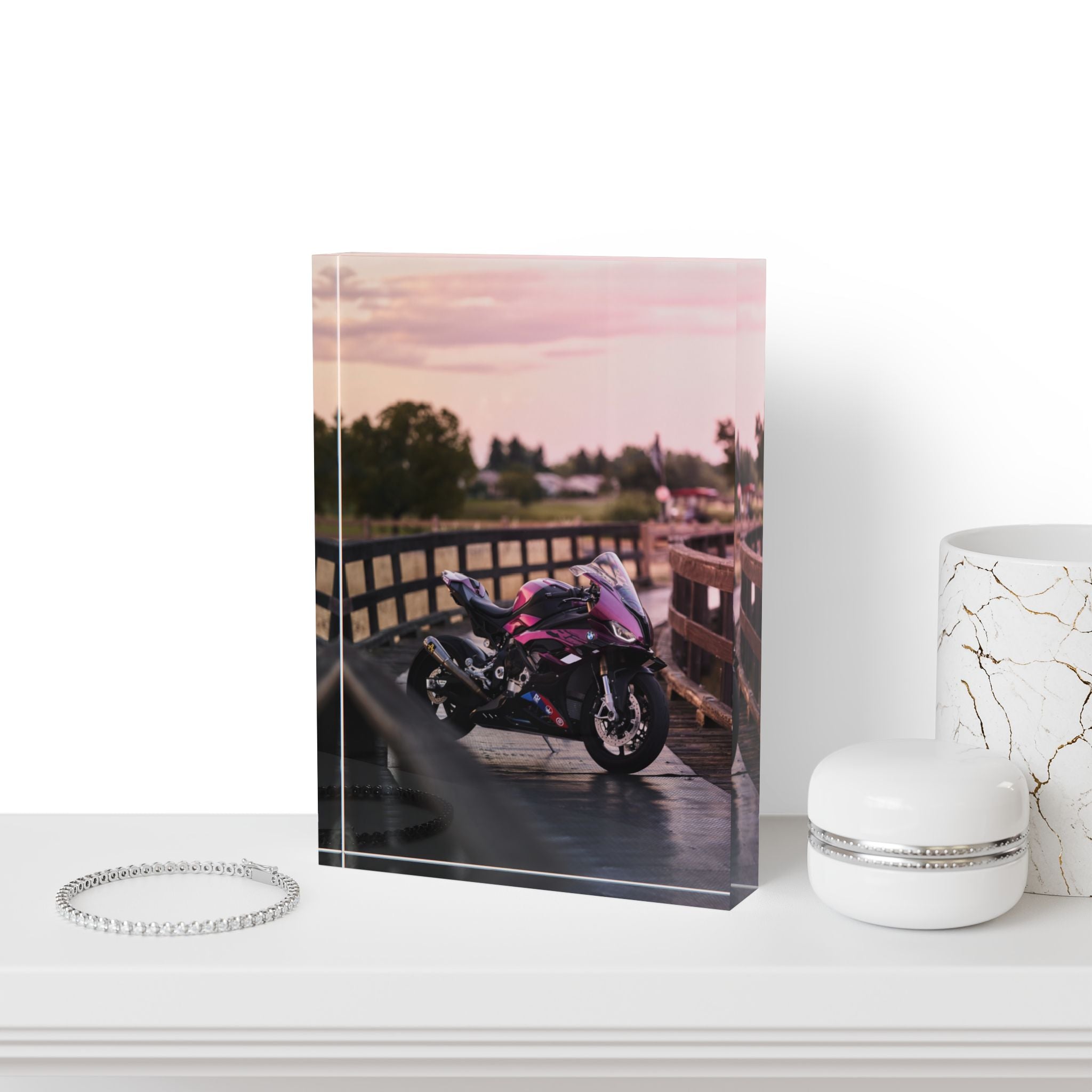 BMW S1000RR Motorcycle Acrylic Photo Block #031 - Throttle Designs