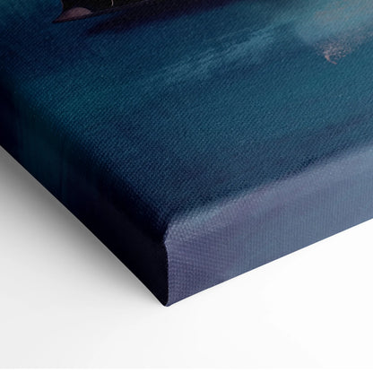 Koenigsegg jesko inspired supercar canvas art with deep teal textured woven fabric surface for custom wall decor