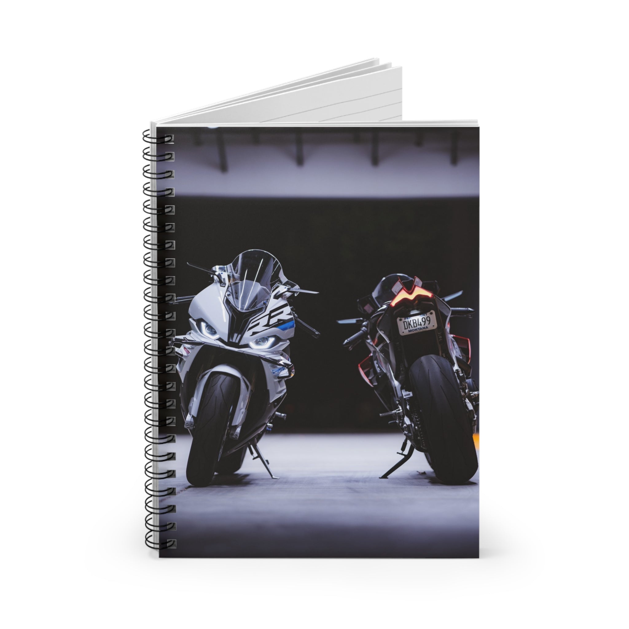 BMW S1000RR and Aprilia RSV4 Motorcycle Spiral Notebook #001 - Throttle Designs