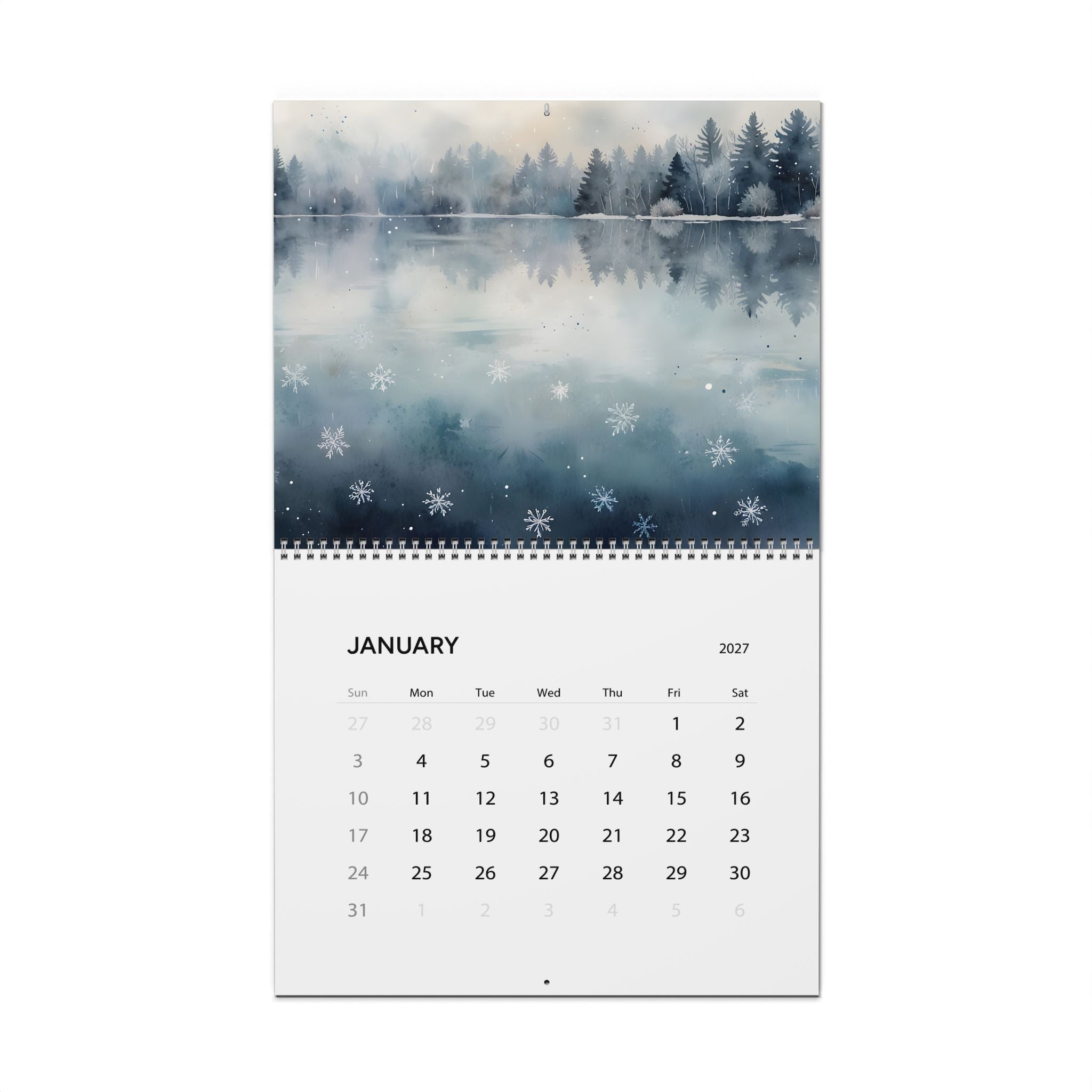 2027 Watercolor Artwork Wall Calendar – Colorful Artistic Designs & Dreamy Painted Art Collection