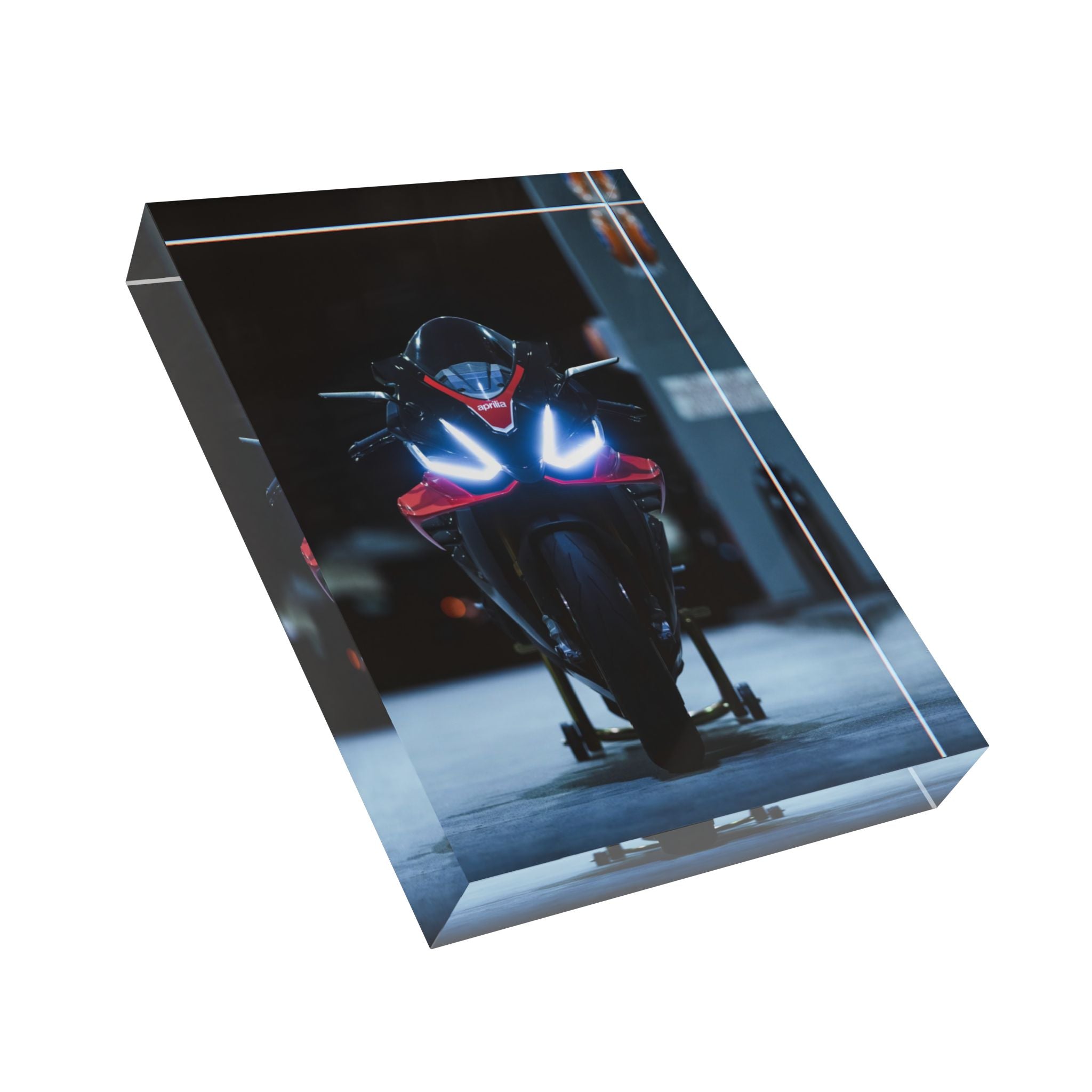 Aprilia RSV4 Motorcycle Acrylic Photo Block #001 - Throttle Designs