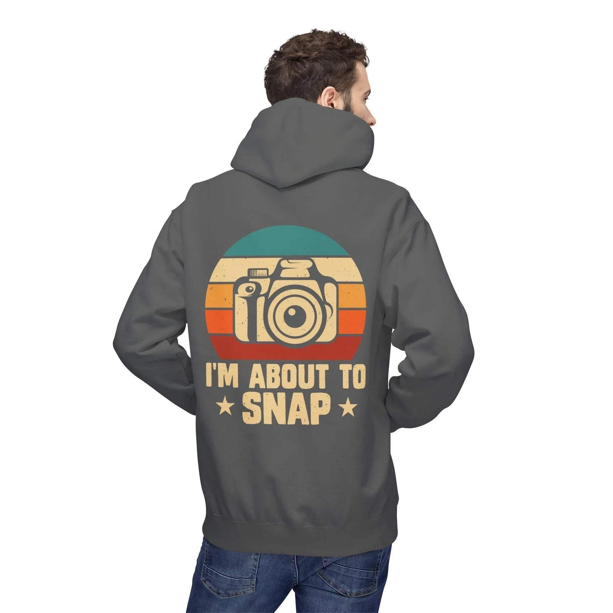 Retro Photographer's "I'm About to Snap" Fleece Hoodie - Stylish Comfort for Creatives