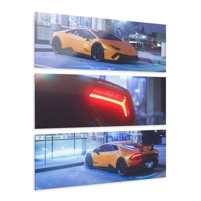 Lamborghini Huracan 3-Piece Acrylic Wall Art #002 for Decor