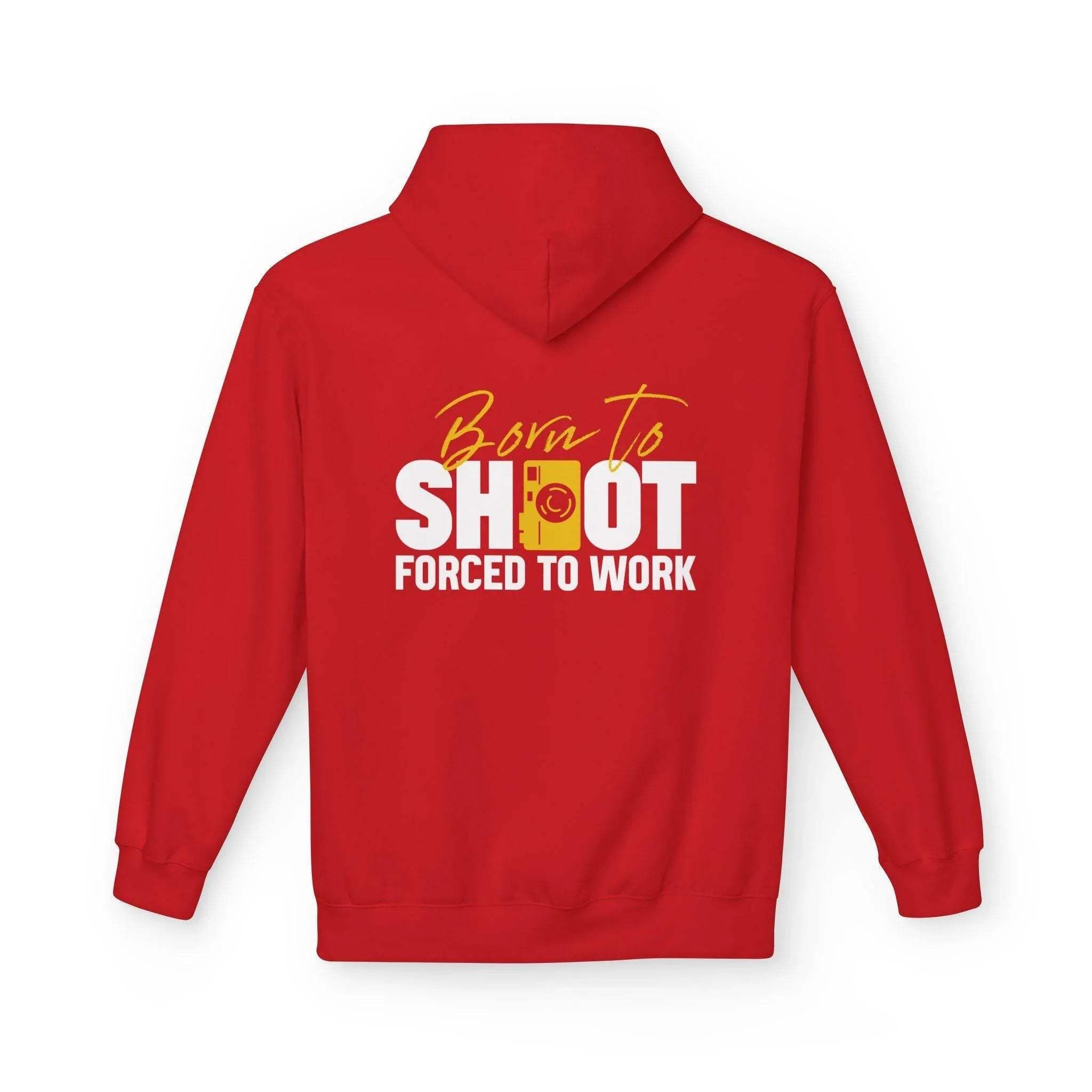 Ultimate Photographer’s Hoodie: 'Born To Shoot, Forced To Work' - Cozy Fleece for Creative Souls