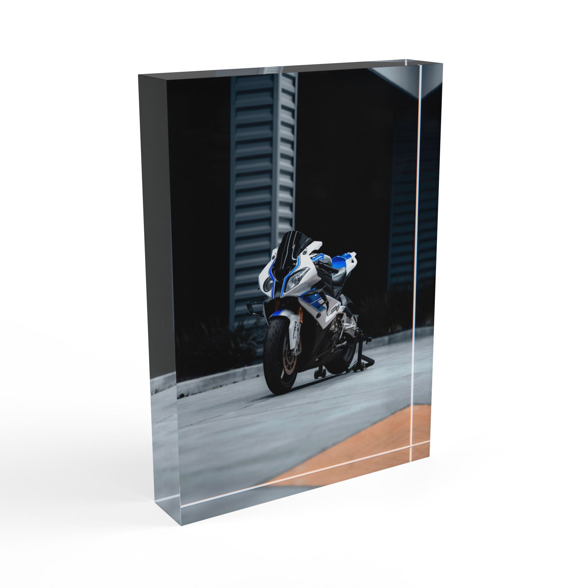 BMW S1000RR HP4 Motorcycle Acrylic Photo Block #001 - Throttle Designs