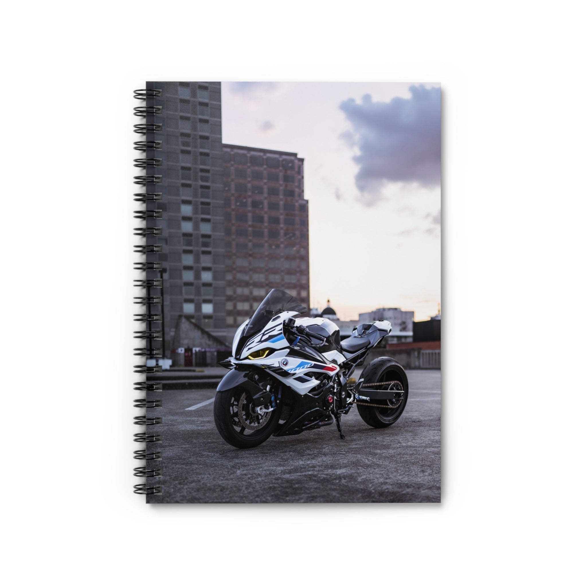 BMW S1000RR Drag Spec Motorcycle Spiral Notebook #012 - Throttle Designs