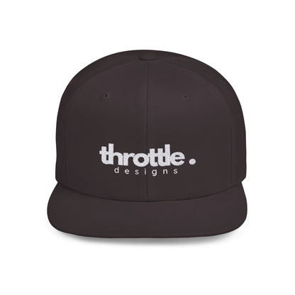 Premium Logo Flat Bill Snapback - Throttle Designs