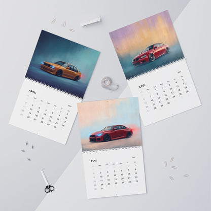 2027 Euro Car Artwork Calendar | Sports Car Wall Calendar