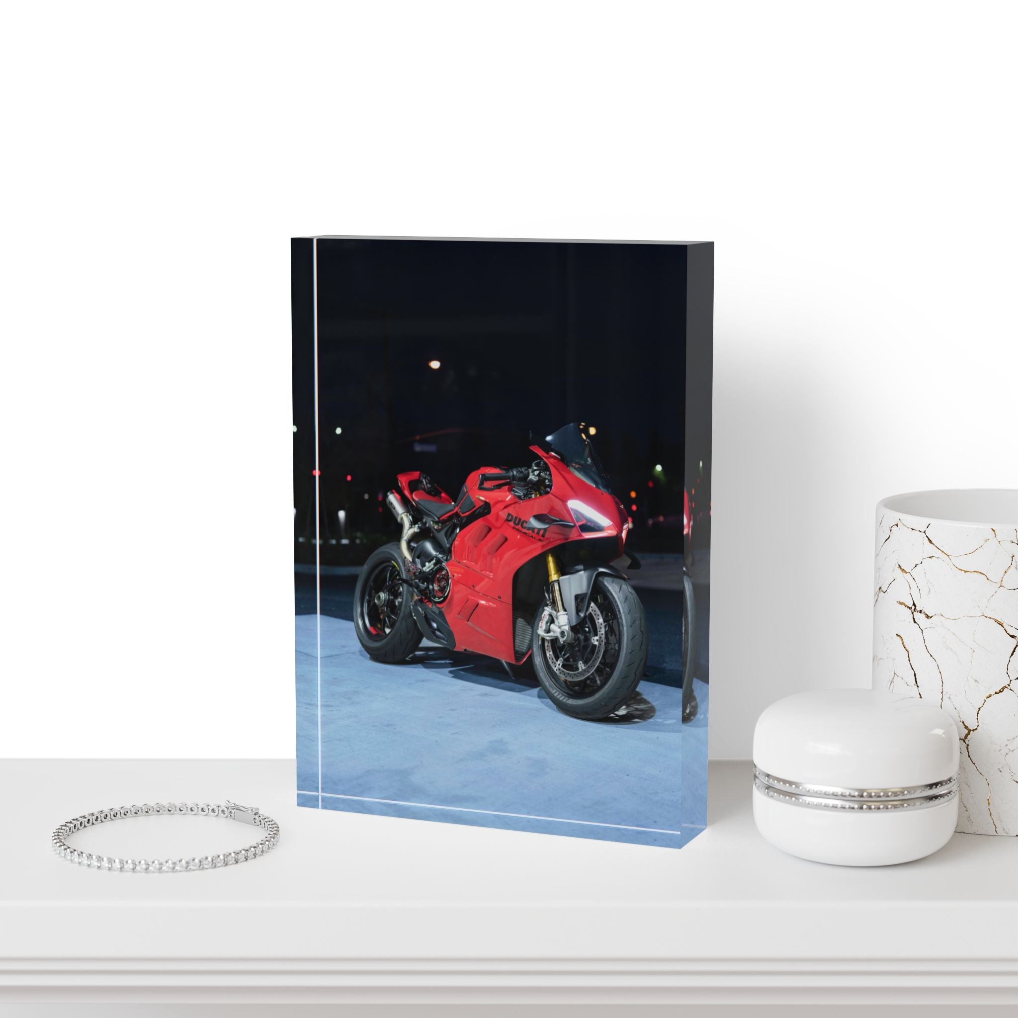 Ducati V4S Motorcycle Acrylic Photo Block #006 - Throttle Designs