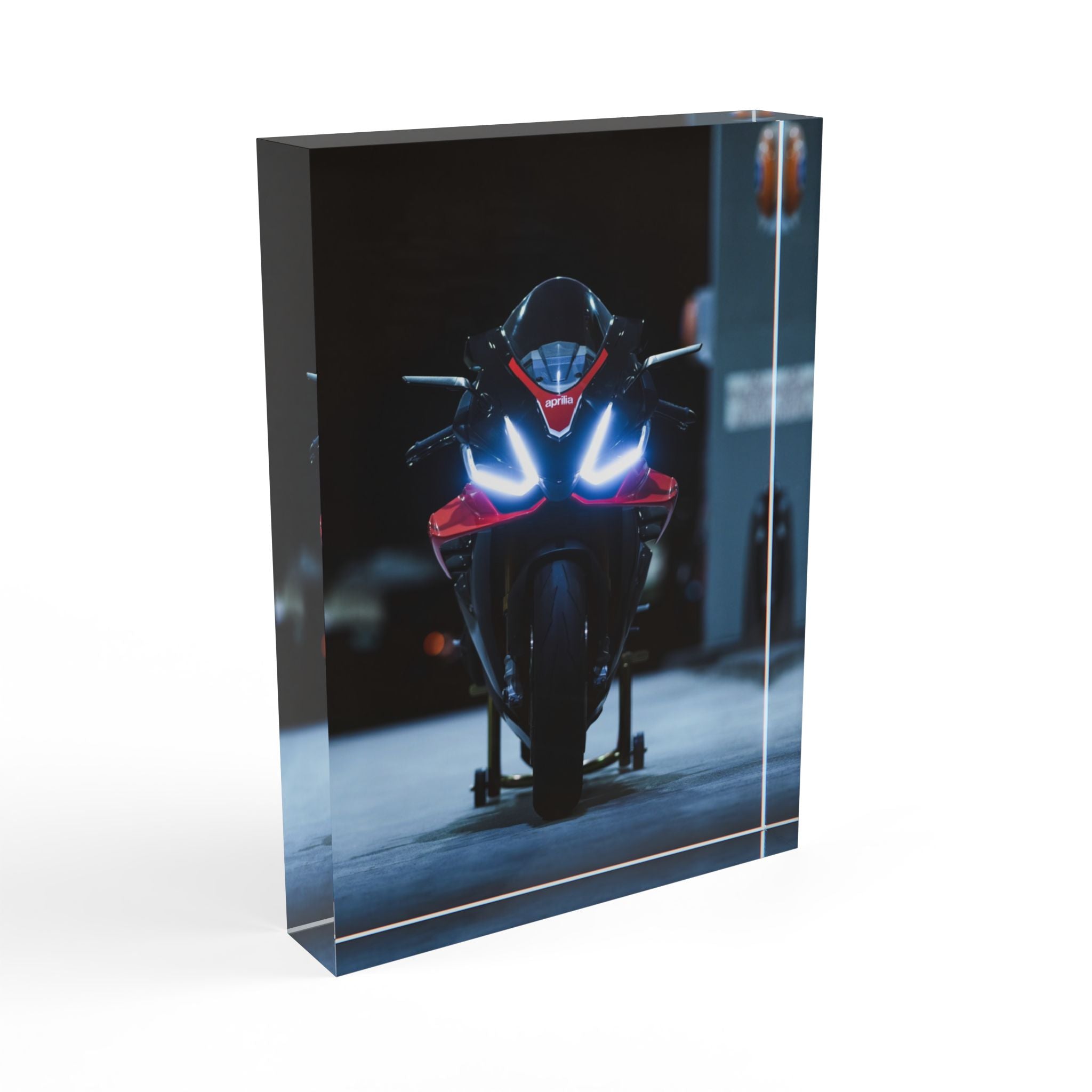 Aprilia RSV4 Motorcycle Acrylic Photo Block #001 - Throttle Designs