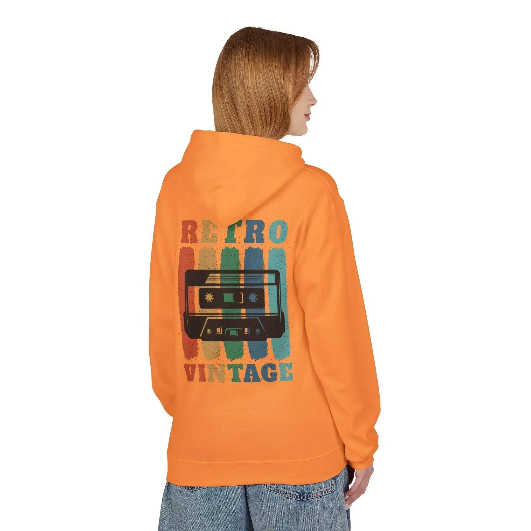 Cozy Retro Vibes: Premium Vintage Cassette Fleece Hoodie